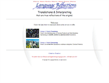 Tablet Screenshot of languagereflections.com